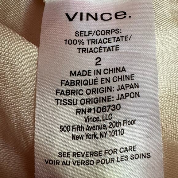 Vince Drawstring Hem Lapel Blouse Shirt Size 2 | Business Office Outfit - Picture 10 of 12